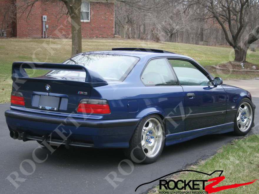 BMW E36 92-98 HM LTW Style 2PC Rear Trunk Spoiler Wing (High Ver. 
